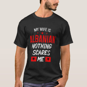 Albanië Albanese vrouw Funny Flag Pride Roots Vint T-shirt
