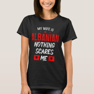 Albanië Albanese vrouw Funny Flag Pride Roots Vint T-shirt