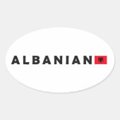 Albanië, Albanië Ovale Sticker (Voorkant)