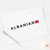Albanië, Albanië Ovale Sticker (Envelop)
