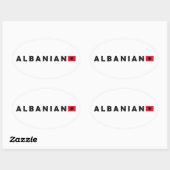 Albanië, Albanië Ovale Sticker (Vel)