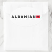 Albanië, Albanië Ovale Sticker (Tas)