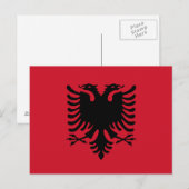 Albanië Briefkaart vlag (Voorkant / Achterkant)
