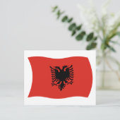 Albanië Briefkaart vlag (Staand voorkant)