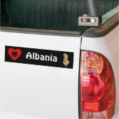 Albanië Bumpersticker Markthart + Kaart (Op Truck)