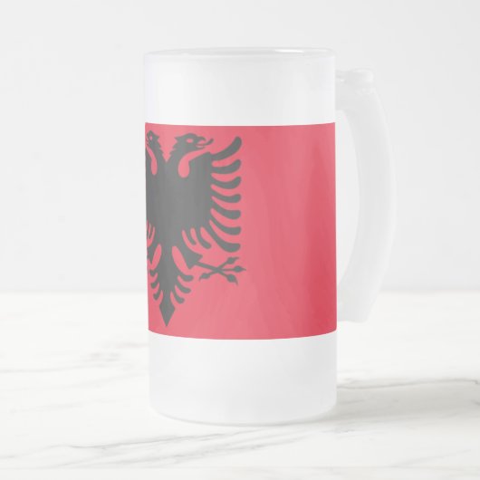 Albanië Double Eagle Frosted Beer Mok (Voorkant rechts)