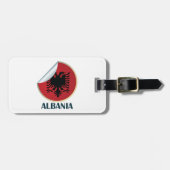 Albanië Double Headed Eagle Embleem Bagagelabel (Voorkant horizontaal)