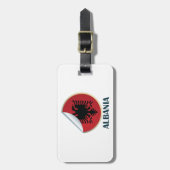 Albanië Double Headed Eagle Embleem Bagagelabel (Voorkant verticaal)