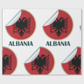 Albanië Double Headed Eagle Embleem Cadeaupapier (Vlak)