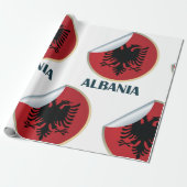 Albanië Double Headed Eagle Embleem Cadeaupapier (Uitgerold)