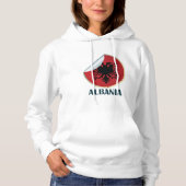Albanië Double Headed Eagle Embleem Hoodie (Voorkant)