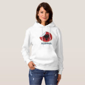 Albanië Double Headed Eagle Embleem Hoodie (Voorkant volledig)
