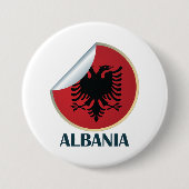Albanië Double Headed Eagle Embleem Ronde Button 7,6 Cm (Voorkant)
