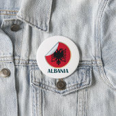 Albanië Double Headed Eagle Embleem Ronde Button 7,6 Cm