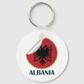Albanië Double Headed Eagle Embleem Sleutelhanger (Voorkant)