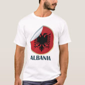 Albanië Double Headed Eagle Embleem T-shirt (Voorkant)