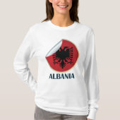 Albanië Double Headed Eagle Embleem T-shirt (Voorkant)