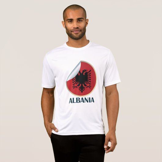 Albanië Double Headed Eagle Embleem T-shirt (Voorkant volledig)