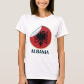 Albanië Double Headed Eagle Embleem T-shirt (Voorkant)