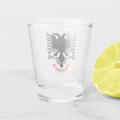 albanië-dubbelkoparend shot glas (Achterkant)