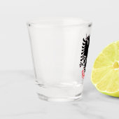 albanië-dubbelkoparend shot glas (Links)
