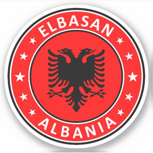 Albanië, Elbasan Sticker (Voorkant)