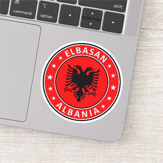 Albanië, Elbasan Sticker (Detail)