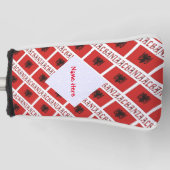 Albanië en Albanese vlag betegeld rood personalise Golfheadcover (Voorkant)