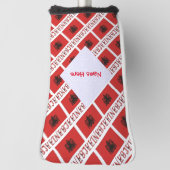 Albanië en Albanese vlag betegeld rood personalise Golfheadcover (Draai 90)