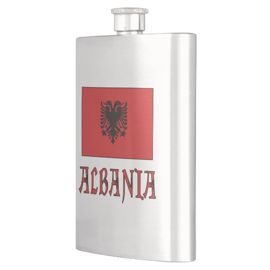 Albanië en Albanese vlag Flacon (Links)