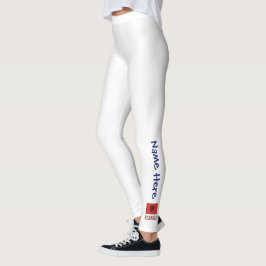 Albanië en de Albanese vlag met Jouw naam Leggings