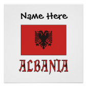 Albanië en de Albanese vlag met Jouw naam Perfect Poster (Voorkant)