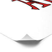 Albanië en de Albanese vlag met Jouw naam Perfect Poster (Hoek)