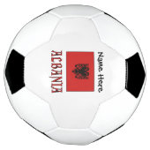 Albanië en de Albanese vlag met Jouw naam Voetbal (Gedraaid)