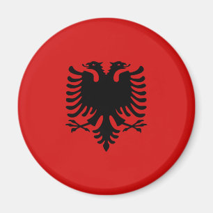 Albanië Fisheye Flag Magnet