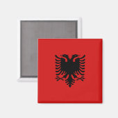 Albanië Flag Magnet (Voorkant / Achterkant)