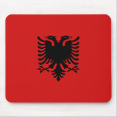 Albanië Flag Mousepad Muismat (Voorkant)