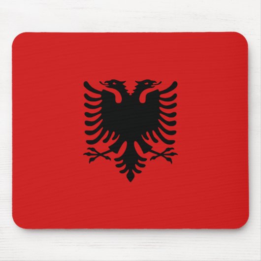 Albanië Flag Mousepad Muismat (Voorkant)