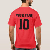 Albanië Gepersonaliseerde Nationale Team Jersey T-shirt (Achterkant)