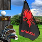 Albanië Golf, Albanees wapen golfen / vlag Golfhanddoek