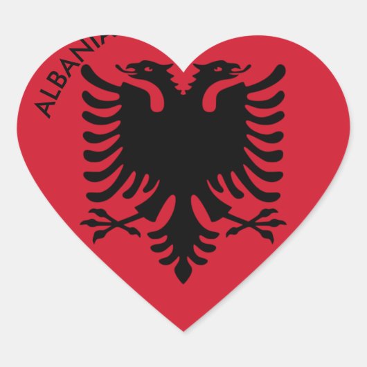 albanië hart sticker (Voorkant)