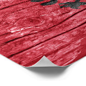 Albanië houten vlag poster (Hoek)