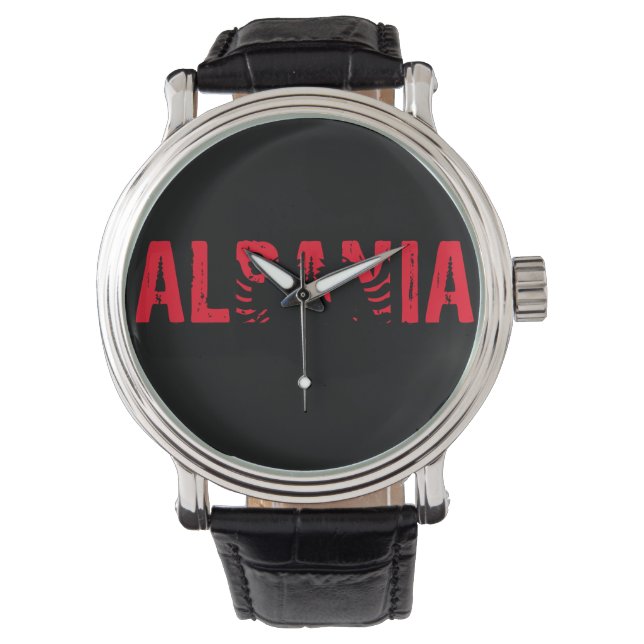 Albanië, ik hou van Albanië Horloge (Voorkant)
