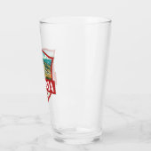 Albanië Illustratie Retro Badge Glas (Links)