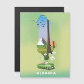 Albanië kaart geïllustreerde reisposter (Voorkant / Achterkant)