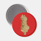 Albanië Kaart Magneet (Voorkant / Achterkant)