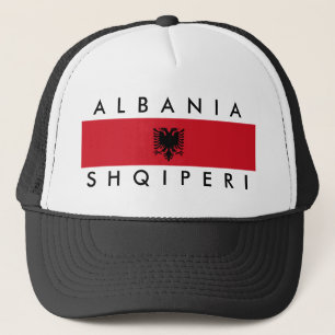 albanië - land met lange vlag trucker pet