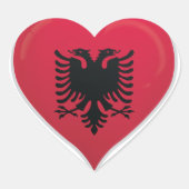 Albanië liefde vlag trots hart sticker (Voorkant)