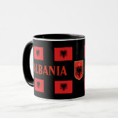 Albanië Moderne Mok vlag (Voorkant links)