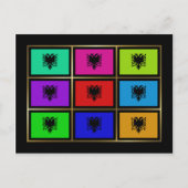 Albanië Multihue Flags Briefkaart (Voorkant)